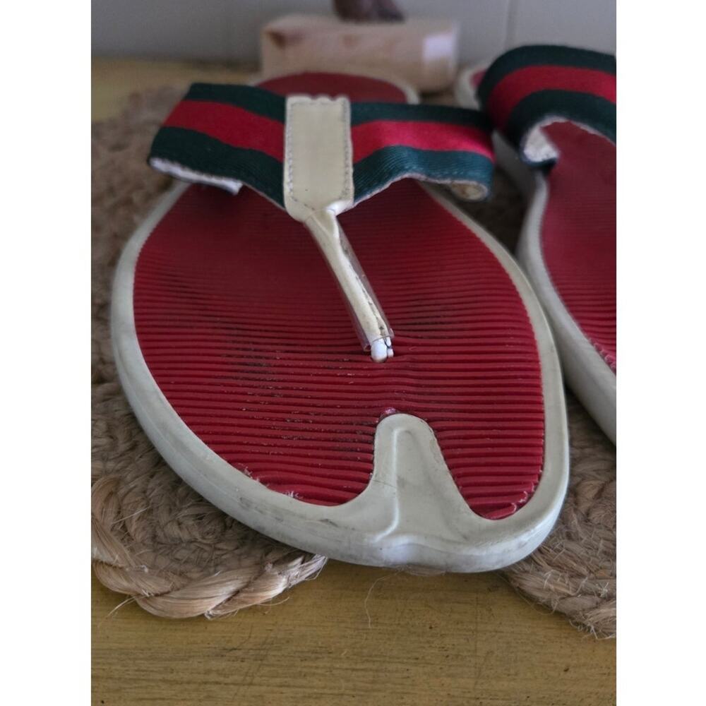 Gucci Web Trimm Thing Flip Flops Pre-Loved - Authentic Size 42 - Picture 9 of 10